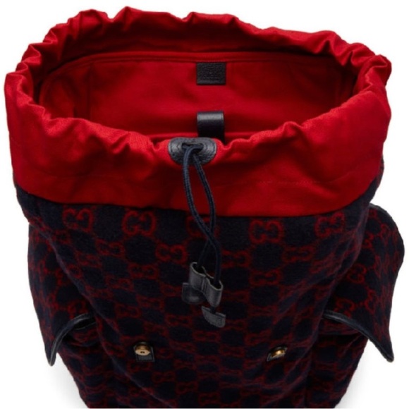 SOLD! Gucci Wool Monogram Backpack Like  New! 16.5 by 10.5 - Picture 12 of 12